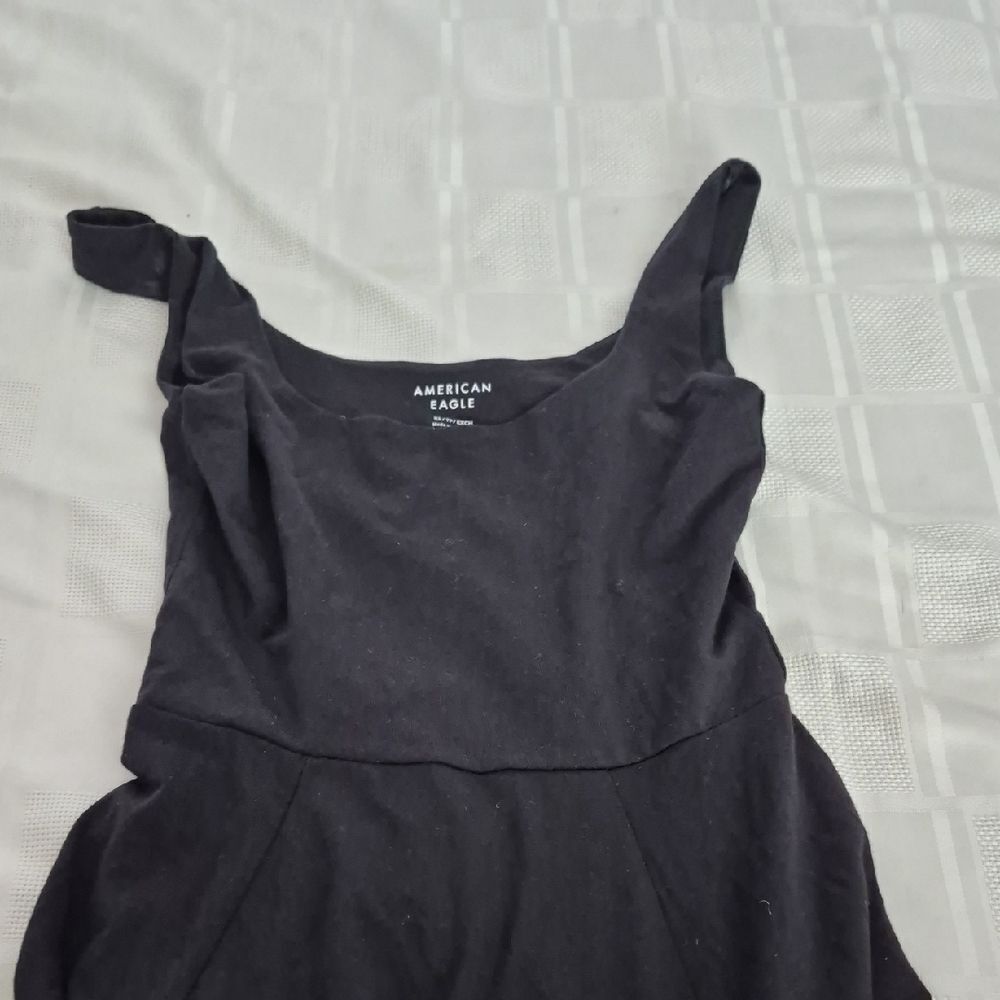 American Eagle Outfitters Black Maxi Dress With Front Slit - Picture 14 of 16